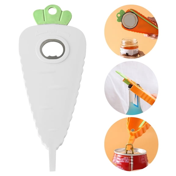 Harpi Jar Opener, Carrot Magnetic Suction Bottle Opener Non-slip Cap Screw Capping Device Labor-saving Screw Capping Device Multifunctional Can Opener Beer Cap Opener Screw Cap Kitchen Essentials