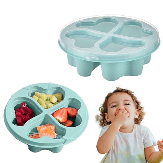 Harpi Plastic Freezer Tray with Clip on Lid Perfect Food Storage Container for Homemade Baby Food, Vegetable, Fruit Purees, and Breast Milk Gatherings, Outings, Parties and Entertaining