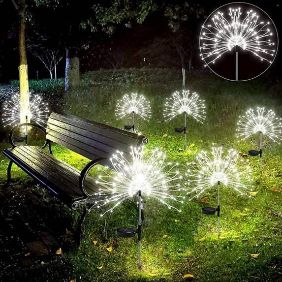 Harpi Solar Garden Lights Outdoor Christmas Solar Garden Lights Solar Stake Lights 120pcs LED Solar Lights for Yard Flower Bed Decoration Luces Solares Para Exteriores