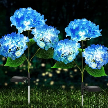 Harpi Solar Lights Outdoor Clearance, Solar Garden Lights Decor, Waterproof Hydrangea Garden Stake Lights Realistic LED Flowers Solar Powered Decorative Lights for Lawn Yard Backyard Gifts