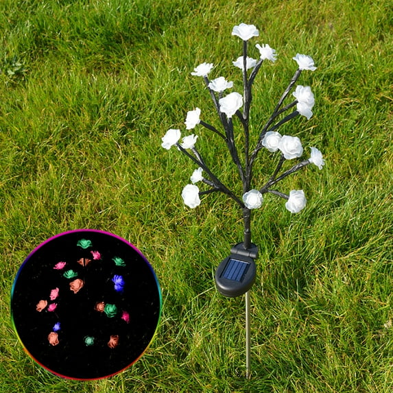 Harpi Solar Lights Outdoor Clearance, Solar Garden Lights Decor, LED Solar Rose Flowers Outdoor Waterproof, Decorative Solar Lights Outdoor for Garden, Yard, Patio,Backyard