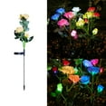 thumbnail image 1 of Harpi Solar Lights Outdoor Clearance, Solar Garden Lights Decor, Solar Flowers Decorative Lights with 3 Rose Flowers, 7 Color Changing Waterproof Solar Flowers for Outside Yard Pathway Decoration, 1 of 9