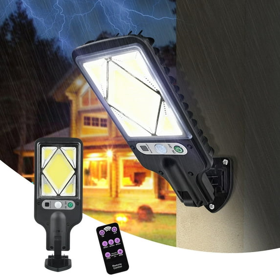 Harpi Solar Lights Outdoor Garden, Motion Sensor Solar Powered Lights IP65, 3 Modes, With Remote Control,Wall Security Lights for Fence Yard Garden Patio Front Luces Solares Para Exteriores