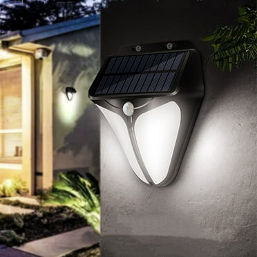 Harpi Solar Outdoor Lights, Motion Sensor Solar Powered Lights 3 Modes , Wall Security Lights for Fence Yard Garden Patio Front Door Luces Solares Para Exteriores