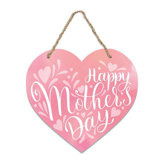 Harpi Spring Wreaths for Front Door Clearance, Greenery Summer Wreath, Front Door Welcome Sign - Heart Shaped Happy Mother'S Day Sign