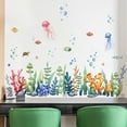 thumbnail image 1 of Harpi Wall Decals Clearance Seaweed Jellyfish Bubble Wall Stickers Children's Room Background Wall Room Decoration Wall Stickers Self-adhesive Wall Stickers, 1 of 6