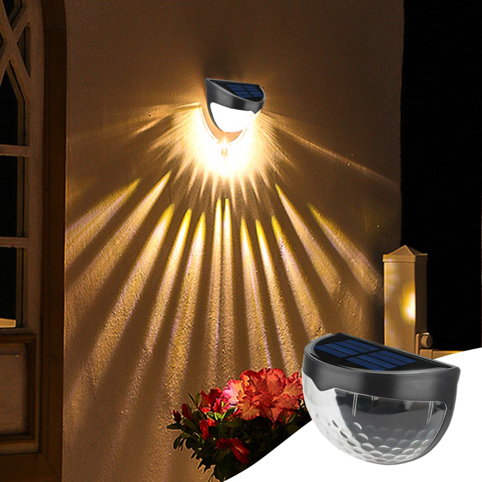 Harpi Wall Sconce Light Plug In, 2pcs Solar Fence Lights, Solar Lights ...