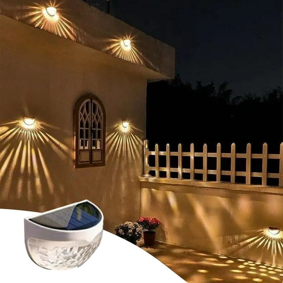 Harpi Wall Sconce Light Plug In, 2pcs Solar Fence Lights, Solar Lights, Outdoor Wall Mount Decorative Step Lights, Fence Lighting For Garden, Porch, Stair, Pool, Yard.