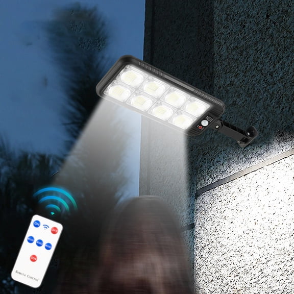 Harpi Wall Sconce Light Plug In, Solar Street Lights Outdoor, Remote Control Solar Parking Lights Wireless Motion Sensor Solar Security Wall Light With 3 Modes For Garden, Street, Yard