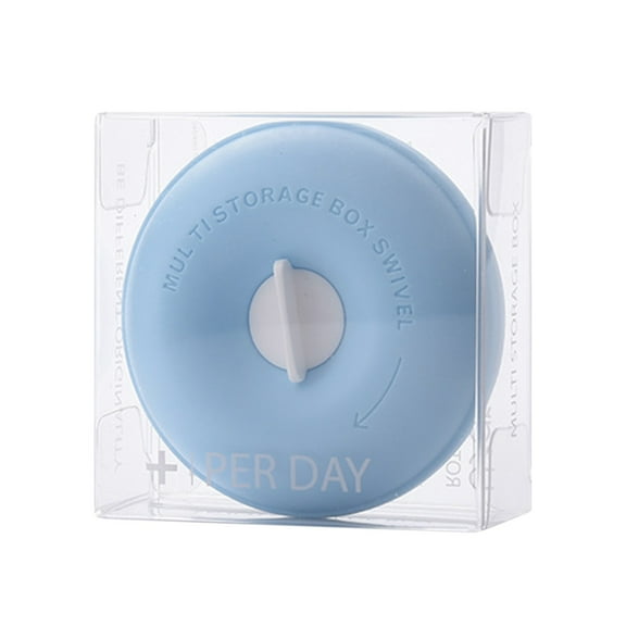 Harpi Weekly Pill Organizer, Pill Box 7 Day, 4 Cell Portable Mini Medication Box, Medication Storage One Week Storage Box Divided Cell Travel Medication Box