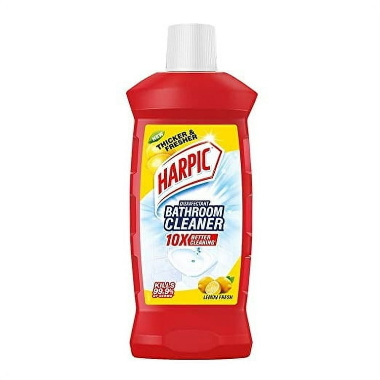 Harpic Disinfectant Bathroom Cleaner Liquid, Lemon - 1L, Size: Small