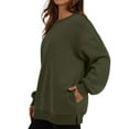 thumbnail image 1 of Harpily 50% Off Clear! Sweatshirts for WomenWomens Oversized Sweatshirts Crewneck Long Sleeve Tops Pullover Fall Fashion Clothes With Pocket Green1 XXL, 1 of 7