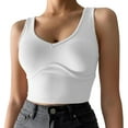 thumbnail image 1 of Harpily 50% Off Clear! Women's Spaghetti Strap Tank Top Women's Deep V Neck Top Shirt Basically Crop Tank Tops Sleeveless Ribbed Blouse Solid Sport Top, 1 of 8