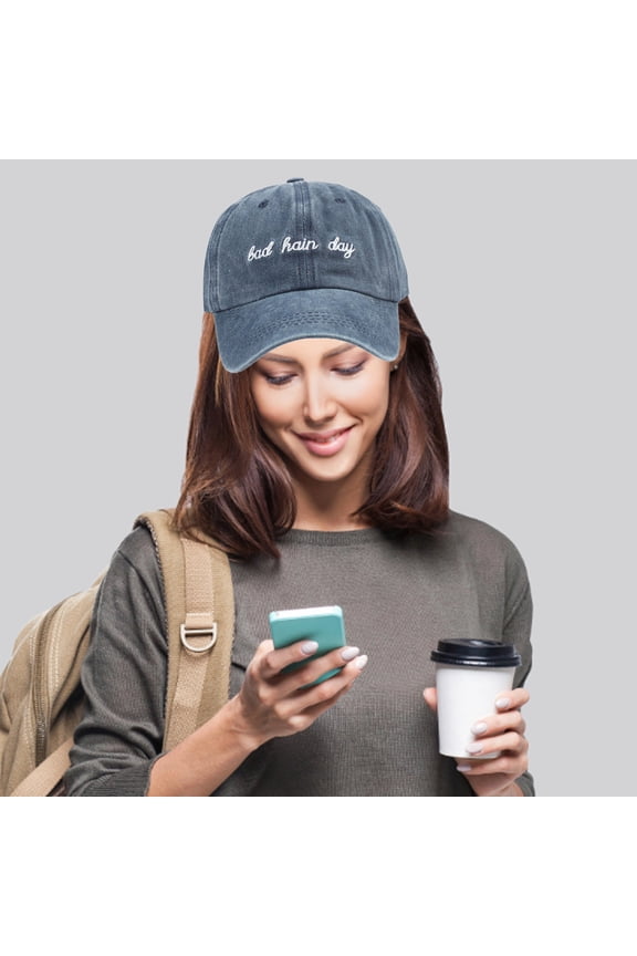 Baseball Cap Adjustable Soft Plain Hip Hop Trucker Cap Retro Washed Wide Curved Brim Casual Outdoor Travel Sun Protection Cap
