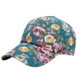 thumbnail image 1 of Harpily Baseball Cap Peony Printed Foldable Portable Stylish Peony Pattern Lightweight Breathable Canvas Duck Cap All Season Casual Daily, 1 of 3
