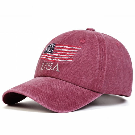 Harpily Baseball Cap for Women American Flag Sun Protection Cap Sun Protection Cap Breathable Adjustable Unisex Washed Outdoor Fashion Trucker Cap