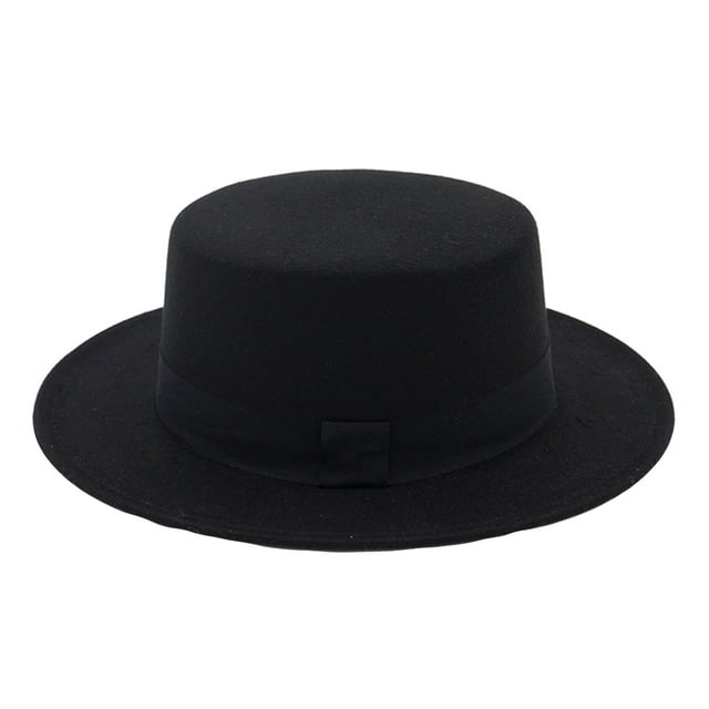 Harpily Baseball Hats for Women Womens Wide Brim Wool Flat Top Fedora Hat Party Church Hats Cap Unisex Baseball Hat,