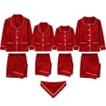 thumbnail image 1 of Harpily Christmas Family Pajamas Matching Sets Long Sleeve Button Down Shirts Soft Satin Sleepwear for Family Holiday Nightwear, 1 of 6