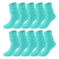 thumbnail image 1 of Harpily Clearance 5 Pairs Soild Color Socks Women Thigh High Boot Socks Soft Scrunch Socks, 1 of 4