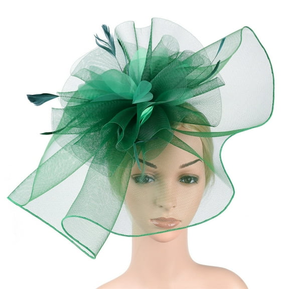 Harpily Clearance Fascinators Hat Flower Fascinator Hat Feather Mesh Tea Party Hairband For Women Headwear for Young Womens and Women