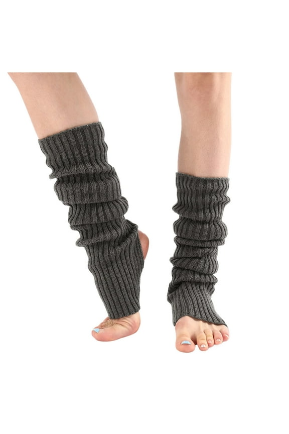 Clearance Prime Winter Heavy Crew Socks Long Leg Warmer Womens Men 80s Party Ribbed Knit Dance Sports Leg Warmer