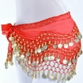 thumbnail image 1 of Harpily Clearance Women’s Leather Belts for Jeans Pants Belt for Dresses Chiffon Belly Dance Hip Scarf Wrap Tribal Sash Skirt Silver 128 Coins, 1 of 2