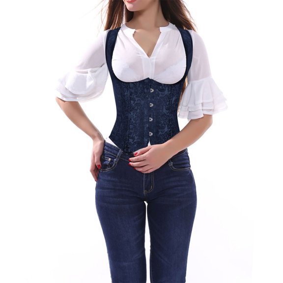 Harpily Clearance Women's Slip Shorts, Women'S Gothic Corset Bustier Waist Cincher Underbust Corset Vest Tank Top Embroidery Corset Top Plus Size Corset Top