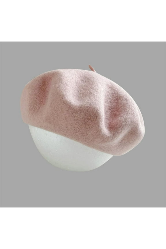 Wool French Beret Hat Solid Color Beret Cap for Women Young Womens Winter Artist Painter For Artist Casual Classic