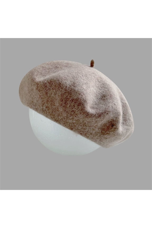 Wool French Beret Hat Solid Color Beret Cap for Women Young Womens Winter Artist Painter For Artist Casual Classic