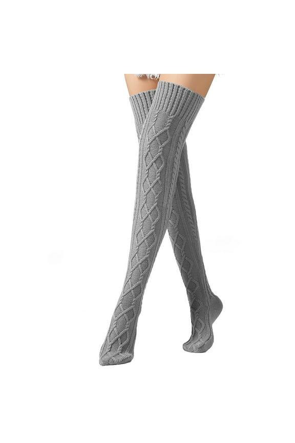 Compression Socks for Women Women's Thigh High Socks Cable Knit Winter Boot Socks Over The Knee Extra Long Leg Winter Compression Socks for Women