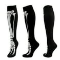 thumbnail image 1 of Harpily Compression Socks for Women Knee High Halloween Skull Pattern Printed Breathable Cushioned Sole Socks For Sports, 1 of 4