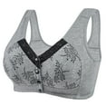 thumbnail image 1 of Harpily Daily Clothing, Bras for Women Women Sexy Lace Front Buckle Prints Underwear Without Rims Vest Lace Plus Size Bra Underwear Grey XL, 1 of 8