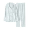 thumbnail image 1 of Harpily Family Christmas Pajama Sets Satin Polyester Long Sleeve Button Down Shirts Chest Pocket Sleepwear for Holiday Outfits, 1 of 5