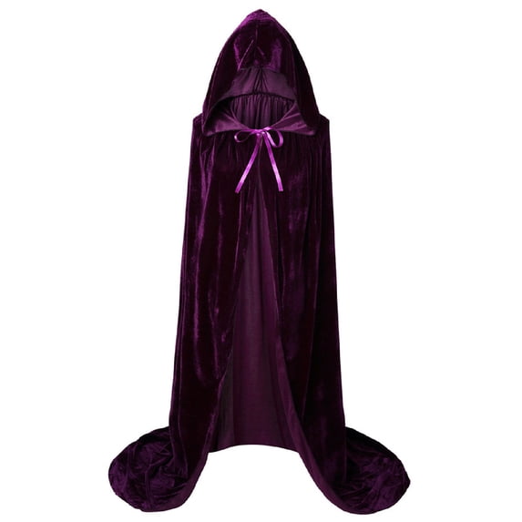 Harpily Halloween Hooded Cloak Solid Color Gothic Vintage Cape Universal Halloween Role Play Party Fancy Dress Outfits