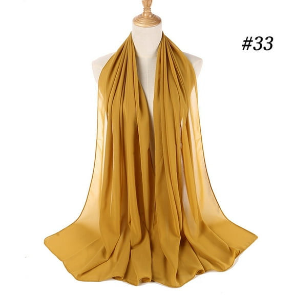 Harpily Head Scarf for Women Chiffon Scarf Plain Headband Wrap Hijabs Women Bubble Hijab Shawls Muslim Scarf Hair Scarf for Women