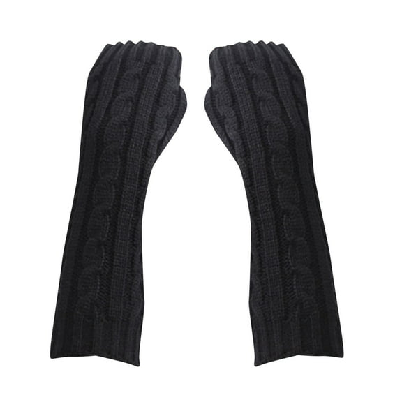 Harpily Knitted Arm Warmers Gloves Winter Long Fingerless Gloves Thumb Hole Gloves Mittens for Women and Men