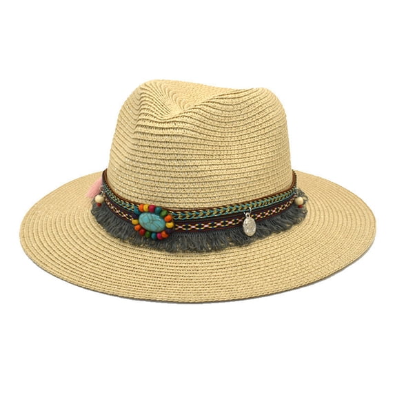 Harpily Mens Cowboy Hats Retro Western Style Wide Brim with Leather Belt Decorated Lightweight for Outdoor vacation Riding Sun Hat