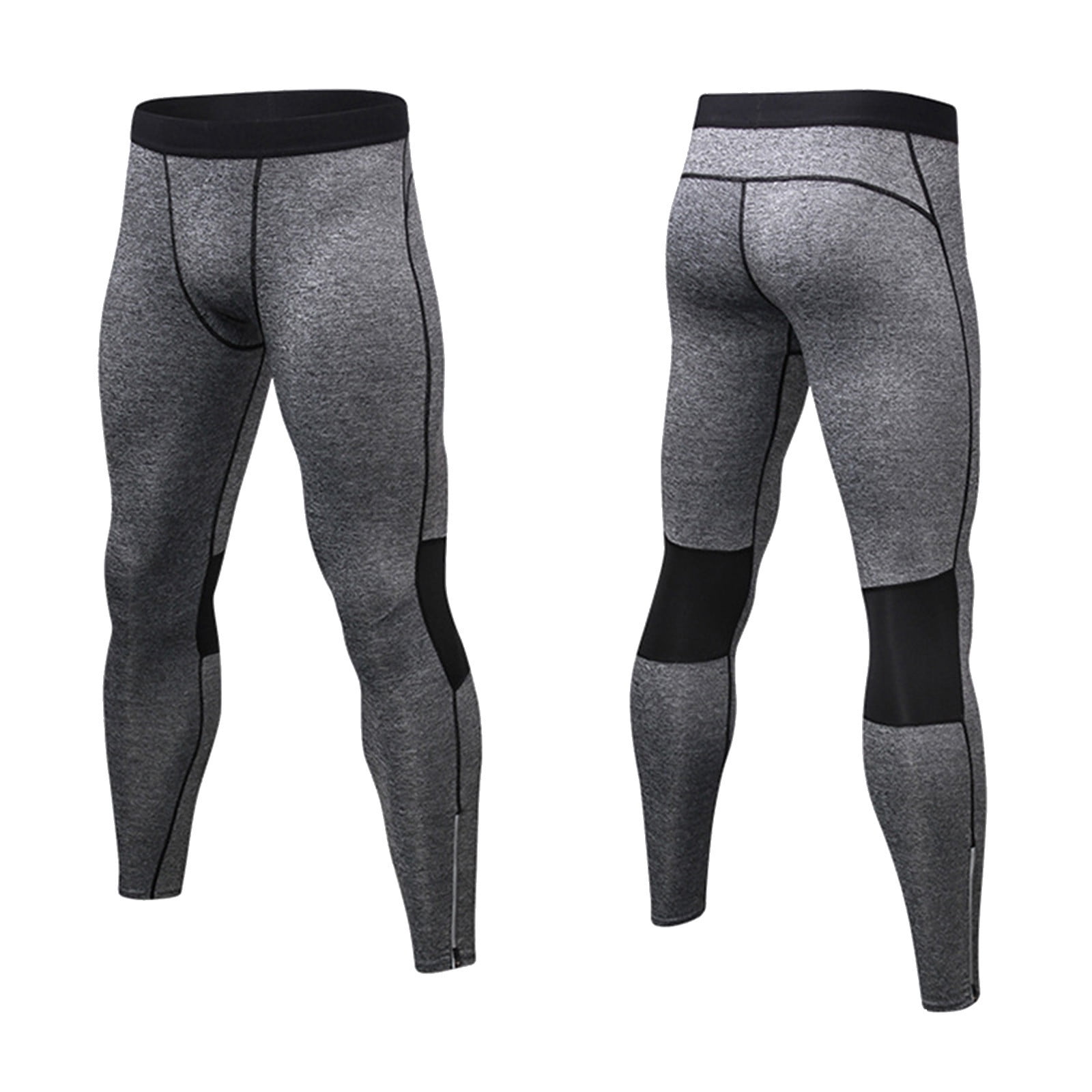Leggins Uomo Sportivi Compressione - Pantaloni Fitness Poliestere - Per Corsa, Palestra, Basket