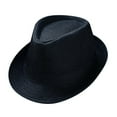 thumbnail image 1 of Harpily Mens Plain Cotton Twill Fedora Panama Hat Classic Solid Color Short Brim British Style Jazz Hats Summer Beach Sun Hat, 1 of 3