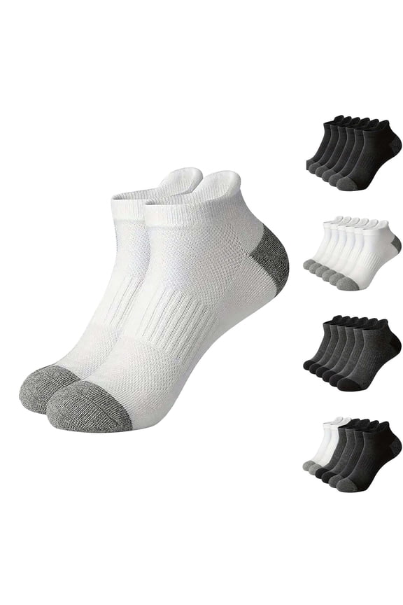 Mens Socks Oversized Mesh Breathable Athletic Absorbing Padded Sole Vent Mesh Stable All Season Sports Socks