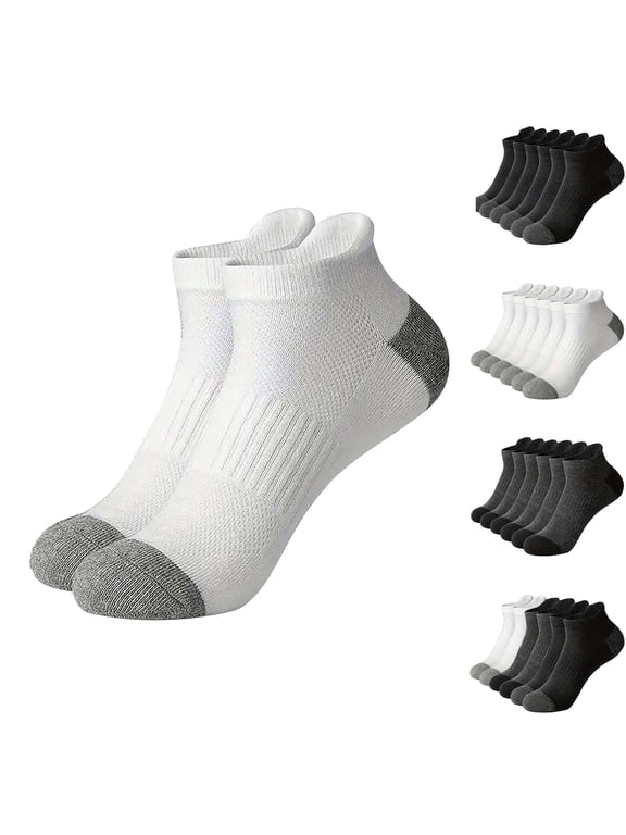 Mens Socks Oversized Mesh Breathable Athletic Absorbing Padded Sole Vent Mesh Stable All Season Sports Socks