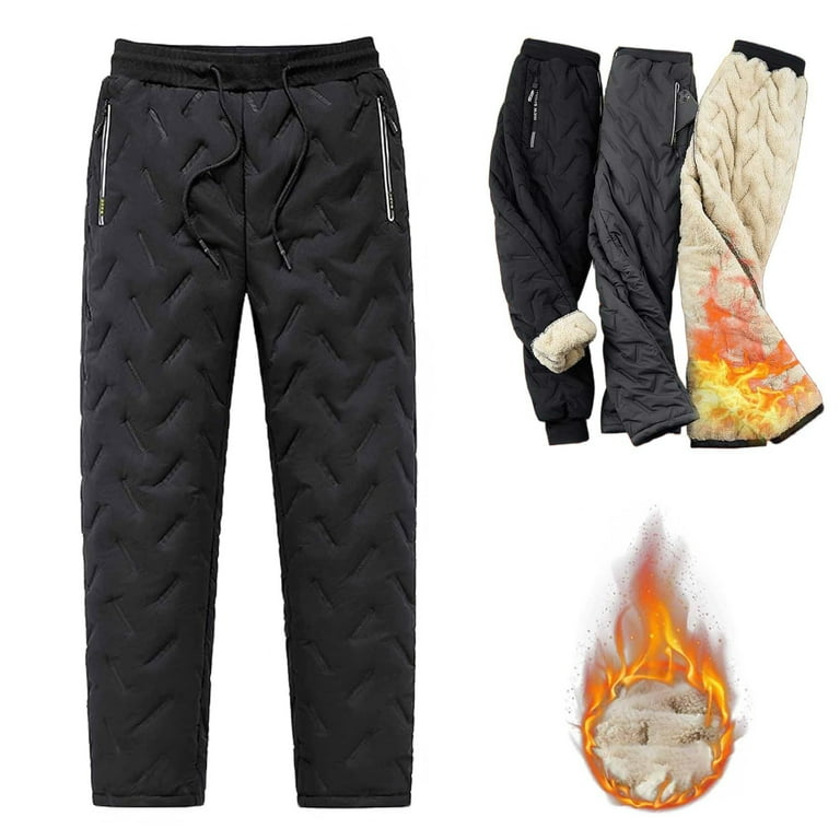 Harpily Mens Sweatpants Unisex Lambswool Fleece Lined Joggers Unisex Fleece Jogging Bottoms Winter Warm Lightweight Sweatpants XXL