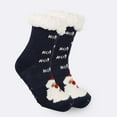 thumbnail image 1 of Harpily Mid Calf Socks for Women Christmas Themed Thick Fleece Warm with Fuzzy Turn‑over Cuff Novelty Holiday Socks for Colorful Holiday Gifts, 1 of 2