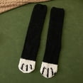 thumbnail image 1 of Harpily Mid Calf Socks for Women Cozy Soft Fluffy with Cute Cat Paw Pattern Fuzzy Socks for Winter Ourdoors Photo, 1 of 3