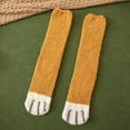 thumbnail image 1 of Harpily Mid Calf Socks for Women Cozy Soft Fluffy with Cute Cat Paw Pattern Fuzzy Socks for Winter Ourdoors Photo, 1 of 3