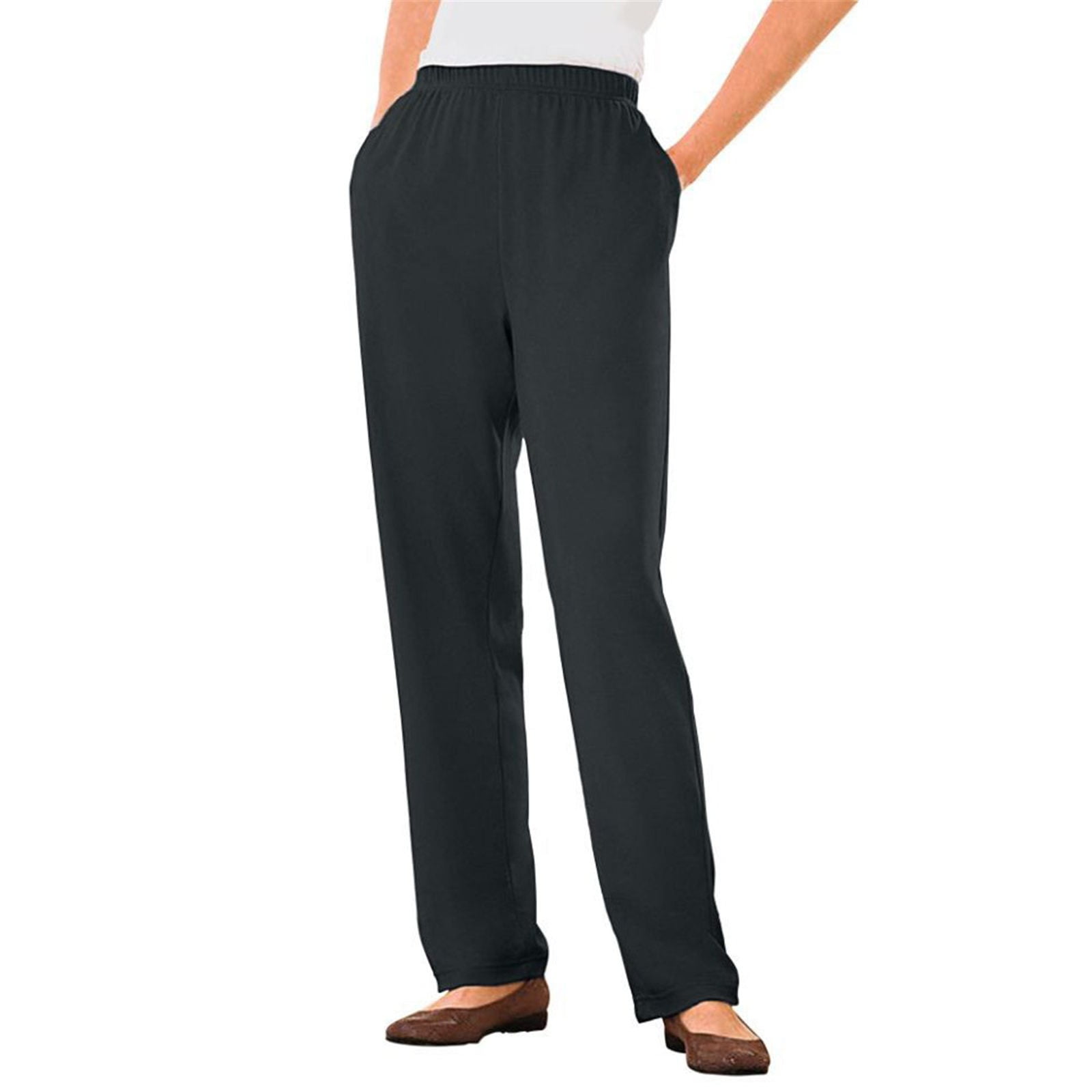 Plus Size Black Casual Pants main image 0