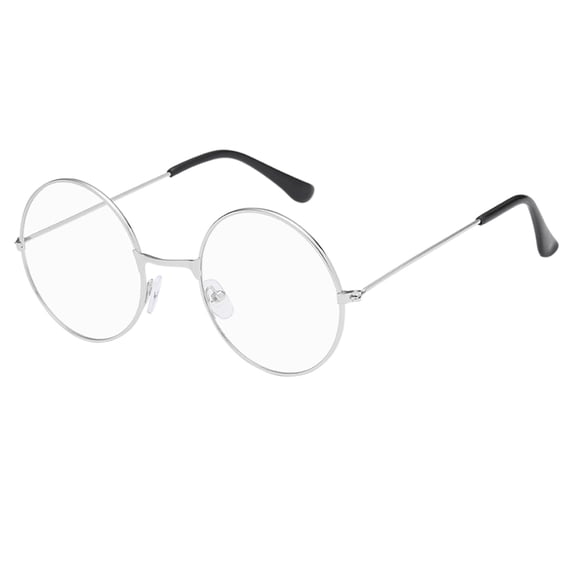 Harpily Round Glasses Unisex Classic Metal Frame Retro Rounded Fashion Decorative Clear Lens Glasses for Men Women