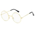 thumbnail image 1 of Harpily Round Glasses Unisex Classic Metal Frame Retro Rounded Fashion Decorative Clear Lens Glasses for Men Women, 1 of 2