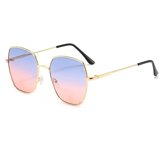Harpily Round Polarized Sunglasses Gradient Color with Composite Lens Metal and Plastic Frame Eyewear Durable Full Rim Glasses
