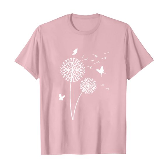 Harpily Shirts for Women Shirts Women's Cute Round Neck Sunflower Wildflower Flower Lovers Graphic Casual Printed Tee Tops